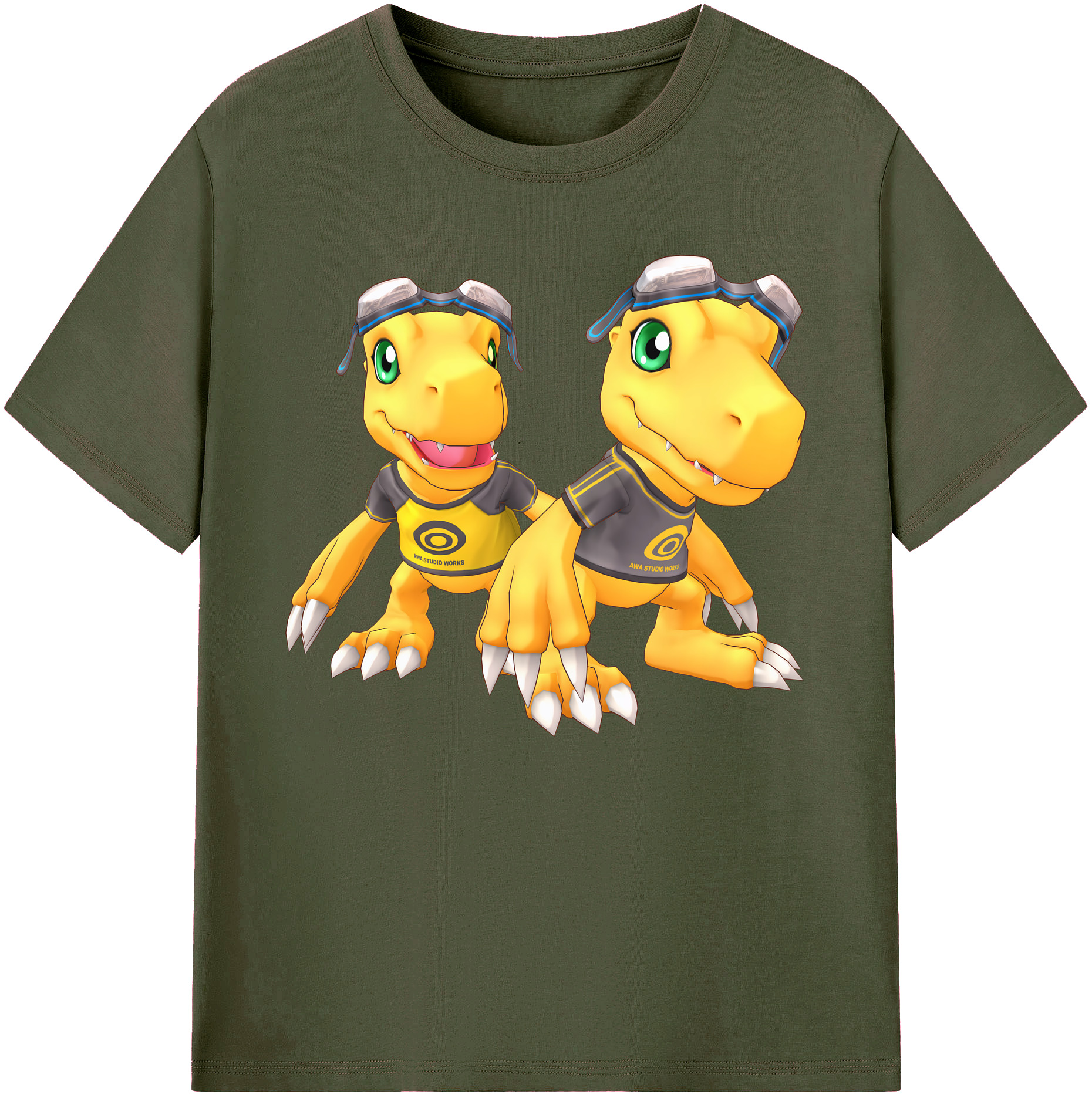 （画像用） Digimon デジタルモンスター/デジモン 綿100％ メンズ半袖Tシャツ｜肌触りやわらか＆通気性